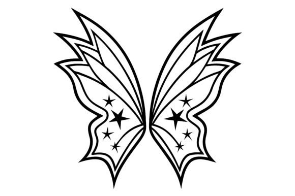 Abstract Butterfly Wings Star Line Design: Elevating Modern Visual Identity
