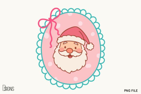 Cute Christmas Santa Coquette Frame PNG
