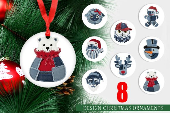 Denim Santa Friends Face Ornament: A Guide to Rustic Holiday Decor