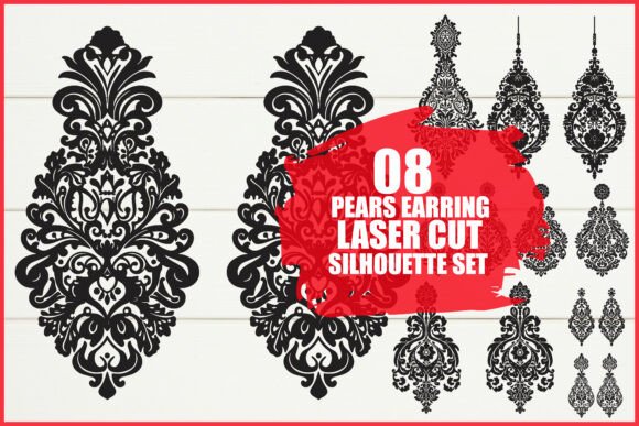 Earring Vector Files Pack: 8 Elegant Designs
