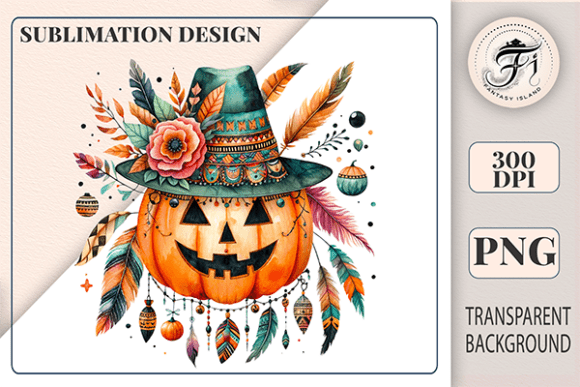 Embracing the Boho Aesthetic: How Folk-Style Halloween Pumpkin Clipart Transforms Creative Projects