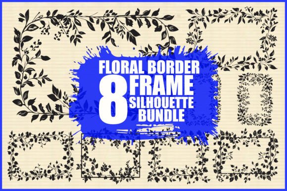 Enhancing Digital and Print Designs with the 8 Floral Border Frame Set