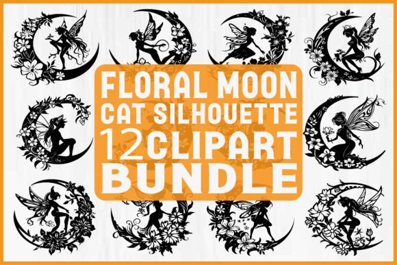 Floral Moon Cat Silhouette Bundle Guide