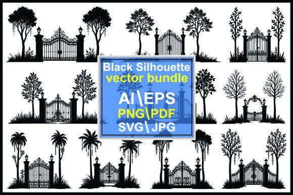 Gate Silhouette: Elevating Architectural Design with Ornate Wrought Iron Aesthetics