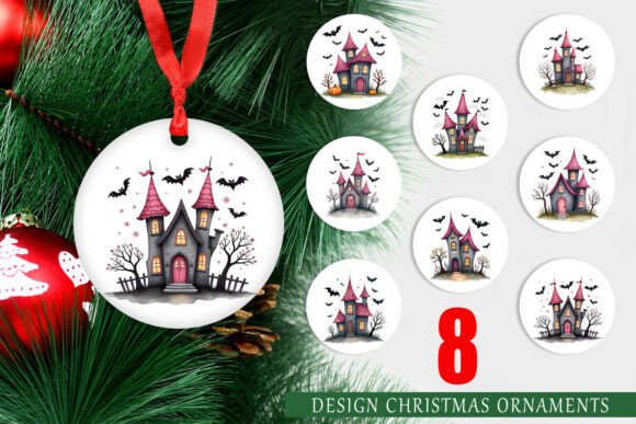 Haunted House Ornament PNG: Spooky Sweetness for Your Holiday Decor