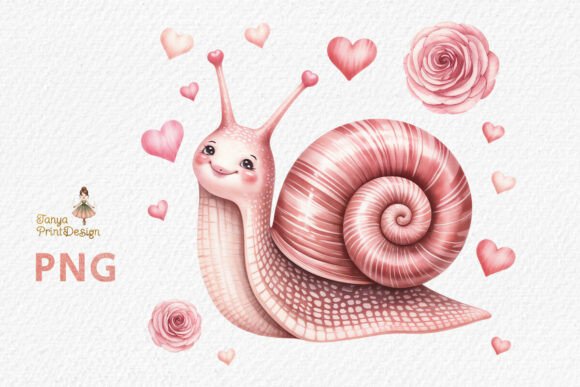 Infusing Romance and Whimsy: The Versatility of Watercolor Snail Clipart