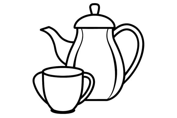 Mastering Minimalism: The Design Power of Abstract Teapot with Cup Continuous Line Art