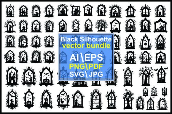 Mastering the Collection of Halloween Silhouettes Icon for Professional Design