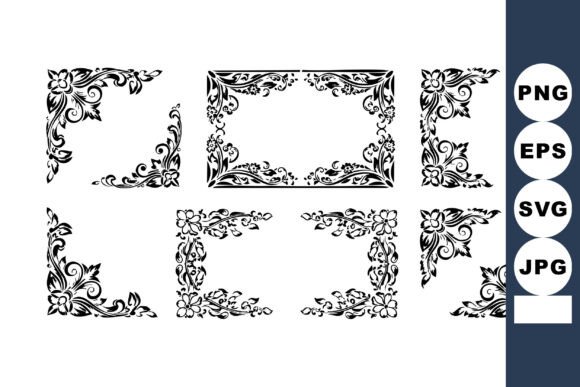 Ornamental Floral Frame Corners and Borders: Elevating Design with Vintage Elegance