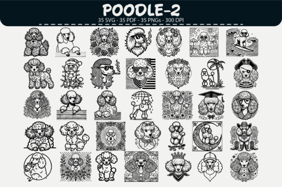 Poodle Vector Clipart: 35 Designs for Creators