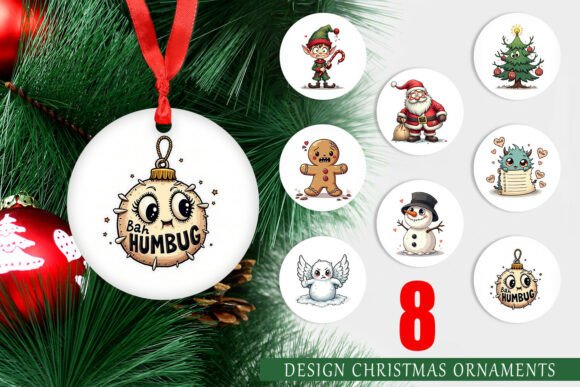 Sarcastic Christmas Ornament PNG Set