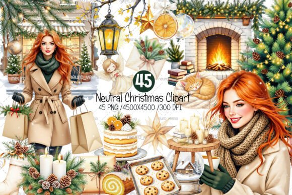 Strategic Branding with the Neutral Christmas Clipart Bundle