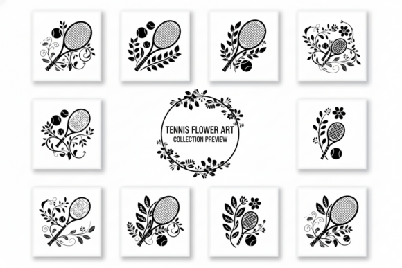 Strategic Branding with the Tennis Racket Floral Art Collection