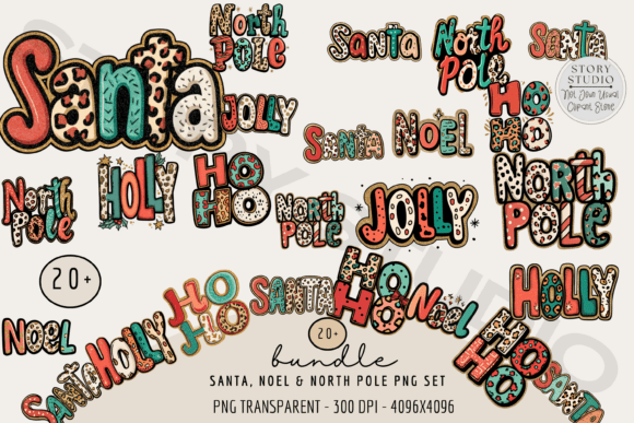 Strategic Design Assets: Leveraging the Santa, Noel North Pole PNG Bundle for Holiday Impact