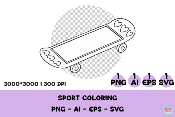 Unlocking the Potential of Skateboard with Hearts Coloring Clipart for Creative Projects